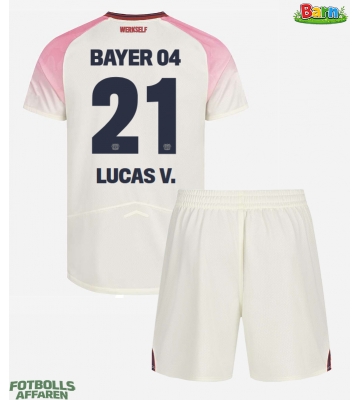Bayer Leverkusen Lucas Vazquez #21 Bortaställ Barn 2025-26 Kortärmad (+ Korta byxor)